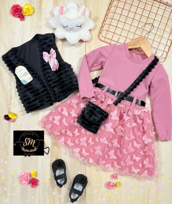 VESTIDO PELUCHE CON MARIPOSA EN 3D - Imagen 8