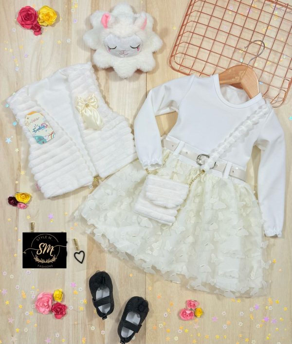 VESTIDO PELUCHE CON MARIPOSA EN 3D - Imagen 4