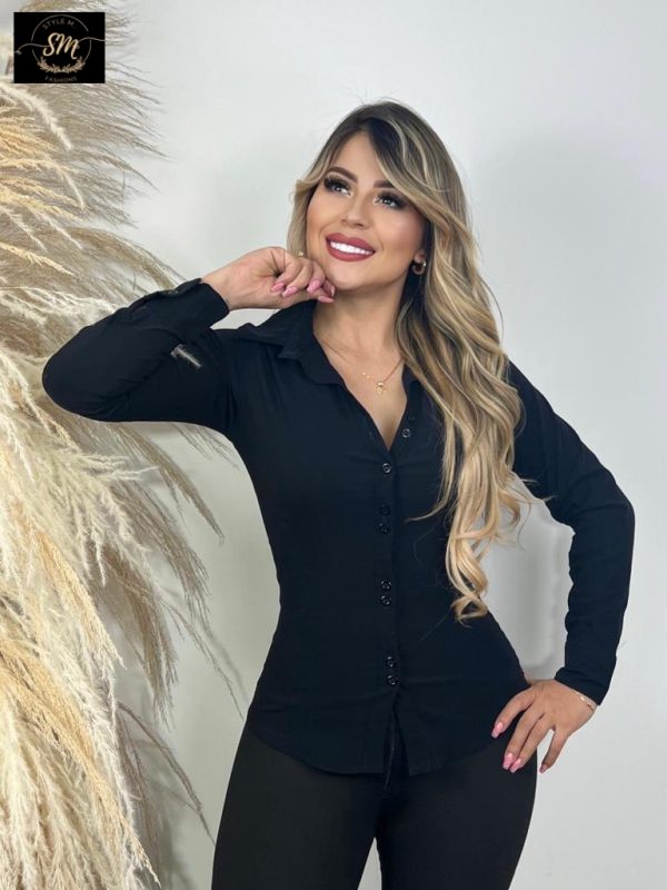 BLUSA MANGA LARGA EJECUTIVA PARA DAMA - Imagen 7