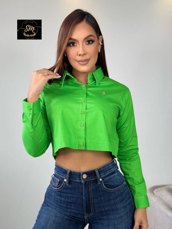 CAMISA MANGA LARGA OVERSIZE PARA DAMA - Imagen 17