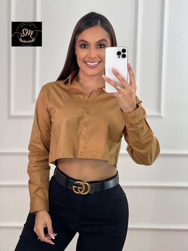 CAMISA MANGA LARGA OVERSIZE PARA DAMA - Imagen 14