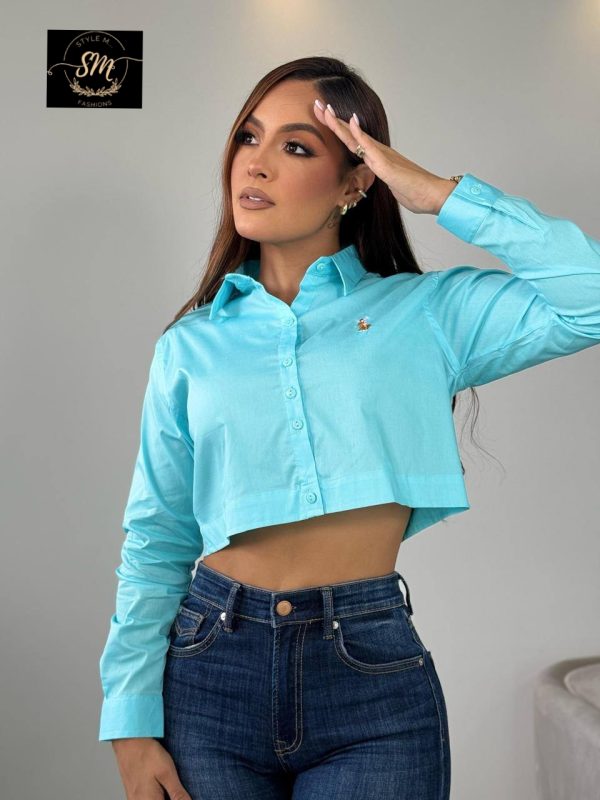 CAMISA MANGA LARGA OVERSIZE PARA DAMA - Imagen 13