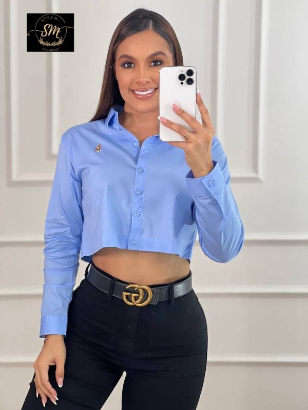 CAMISA MANGA LARGA OVERSIZE PARA DAMA - Imagen 9