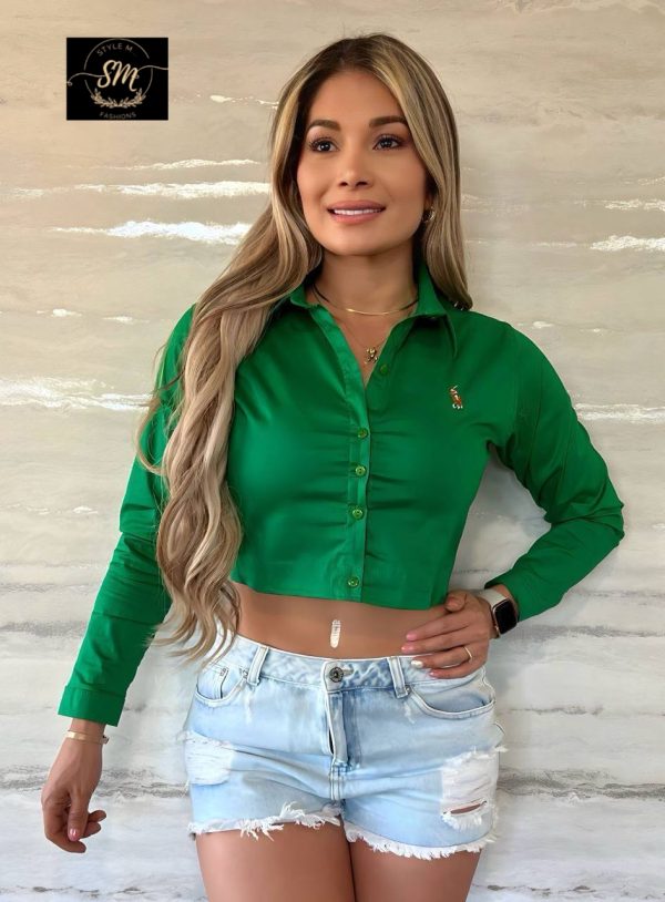 CAMISA MANGA LARGA OVERSIZE PARA DAMA - Imagen 8