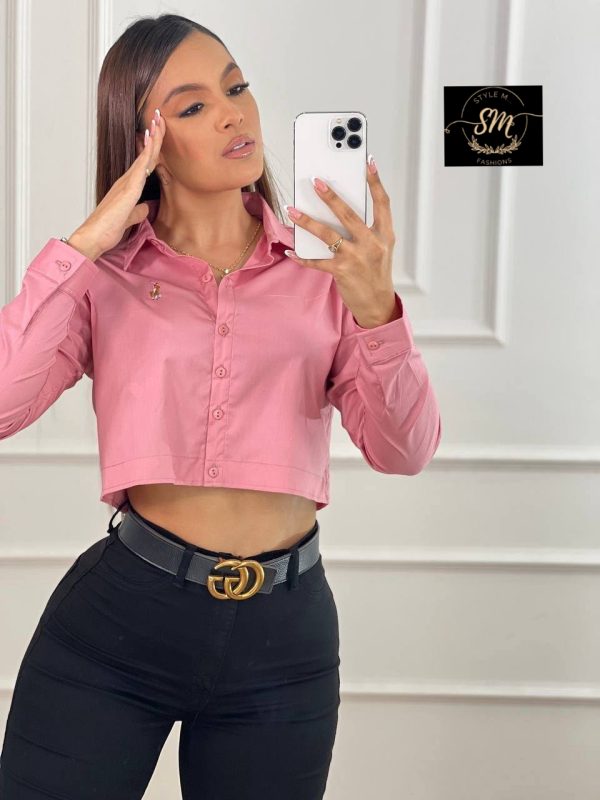 CAMISA MANGA LARGA OVERSIZE PARA DAMA - Imagen 6