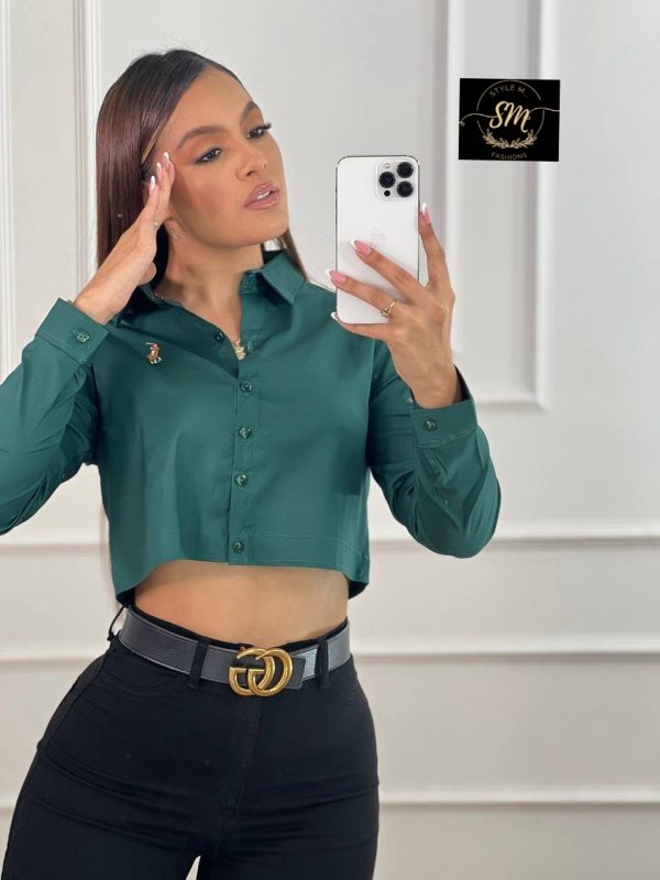 CAMISA MANGA LARGA OVERSIZE PARA DAMA - Imagen 5