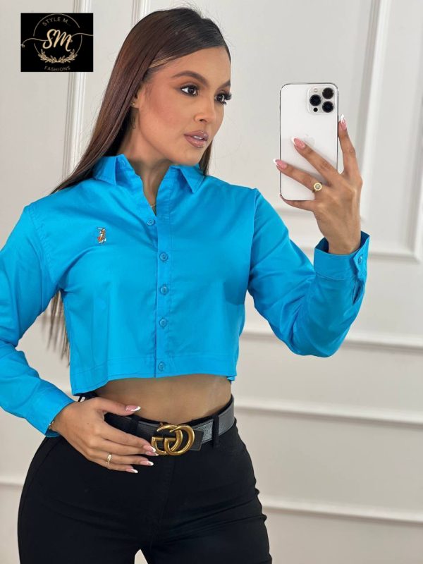 CAMISA MANGA LARGA OVERSIZE PARA DAMA - Imagen 4