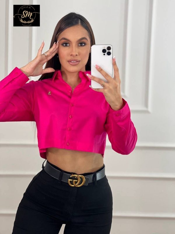 CAMISA MANGA LARGA OVERSIZE PARA DAMA - Imagen 2