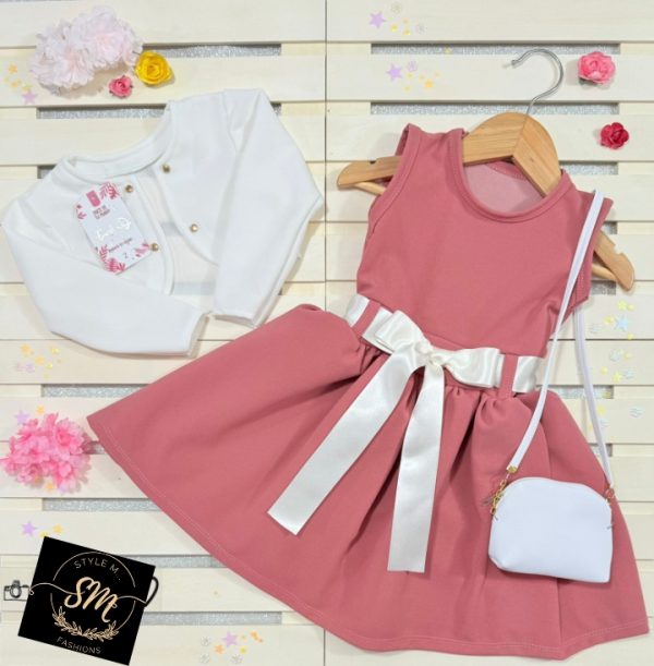 VESTIDO UNICOLOR PARA NIÑA - Imagen 7