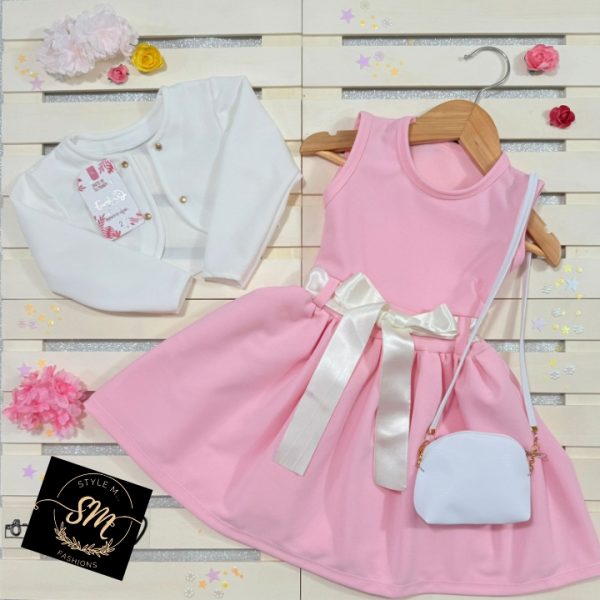 VESTIDO UNICOLOR PARA NIÑA - Imagen 4