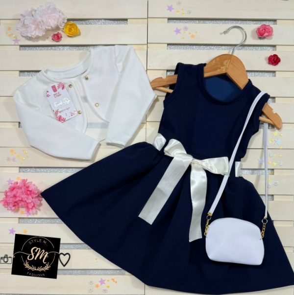 VESTIDO UNICOLOR PARA NIÑA - Imagen 2