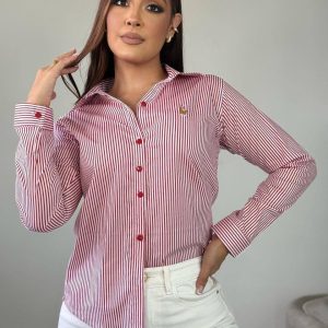 CAMISA MANGA LARGA RAYADA PARA DAMA