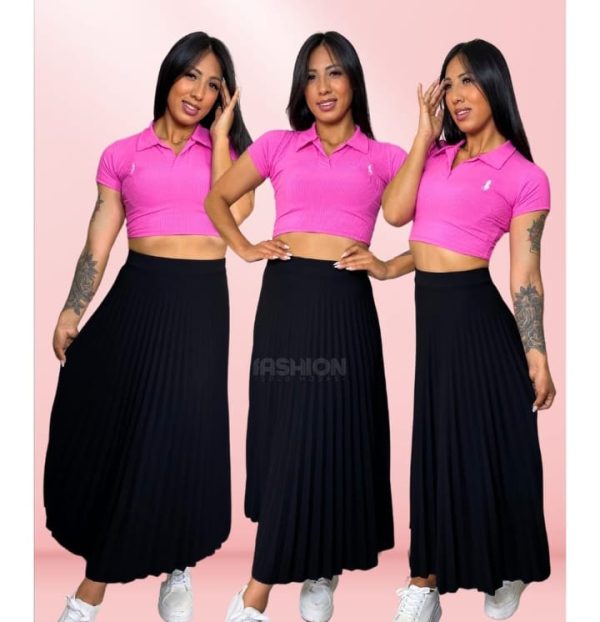 FALDA PLISADA  LARGA - Imagen 7